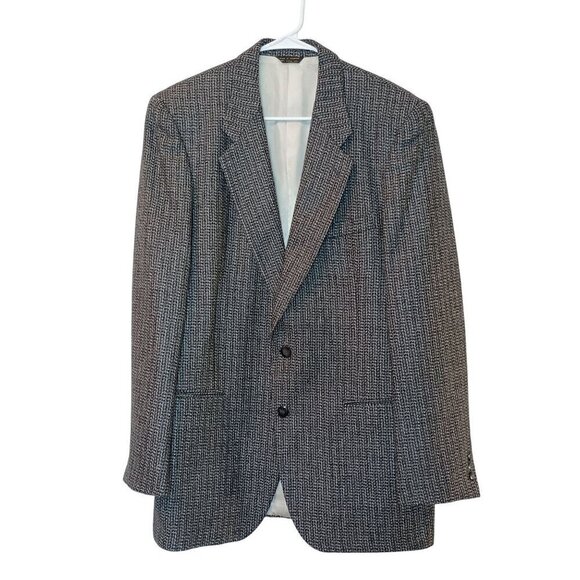 Oscar de la Renta Men's Vintage Tweed 2 Button Blazer Size 42L - Picture 1 of 11